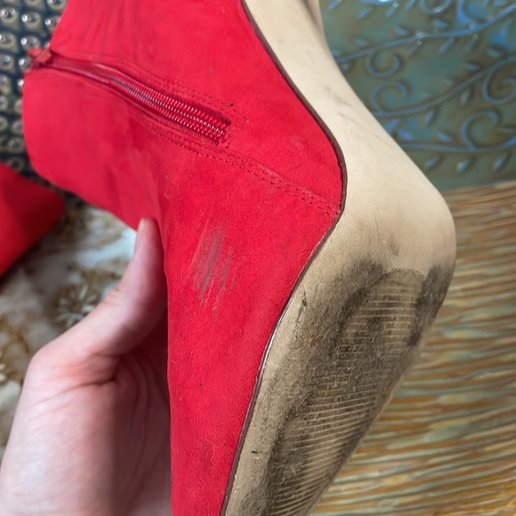 Steve Madden Red Ankle Boots - Picture 3 of 6